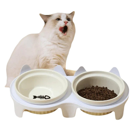 Elevated Ceramic Cat Bowl - MeowMart